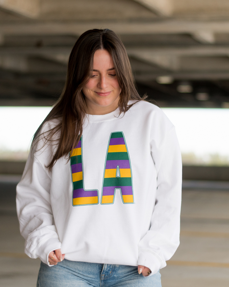 LA Mardi Gras Stripes Sweatshirt | Mardi Gras Shirts