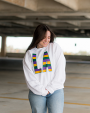 LA Mardi Gras Stripes Sweatshirt | Mardi Gras Shirts