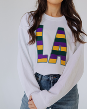LA Mardi Gras Stripes Sweatshirt | Mardi Gras Shirts
