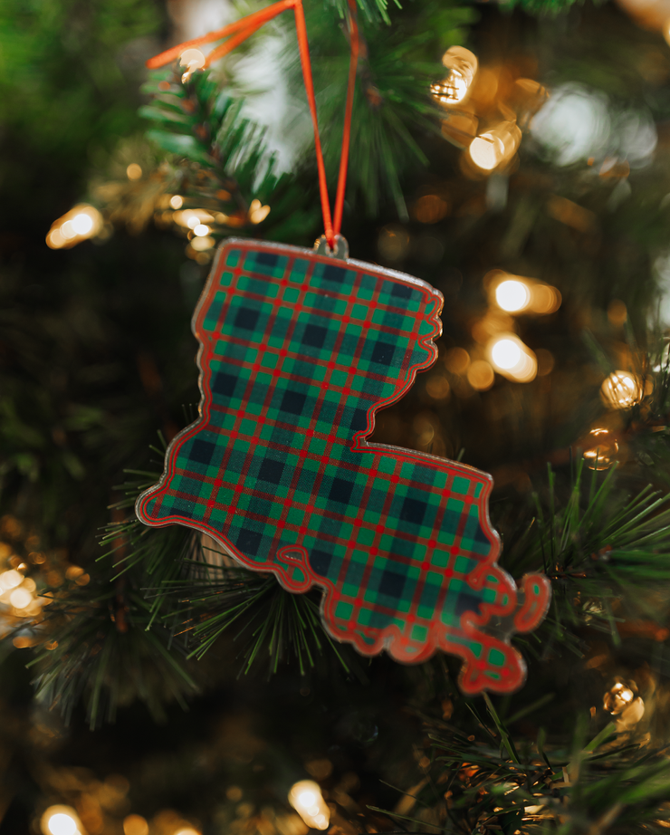 Louisiana Plaid Ornament
