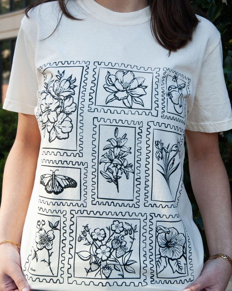 Louisiana Botanical Stamps T-Shirt