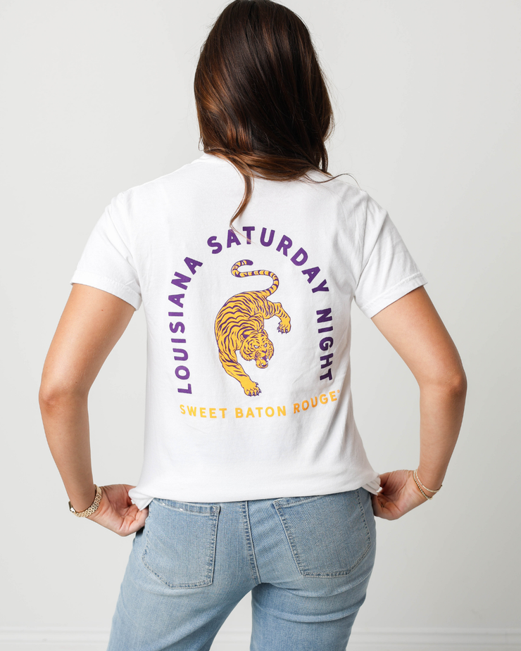 Louisiana Saturday Night Tiger Pocket T-Shirt