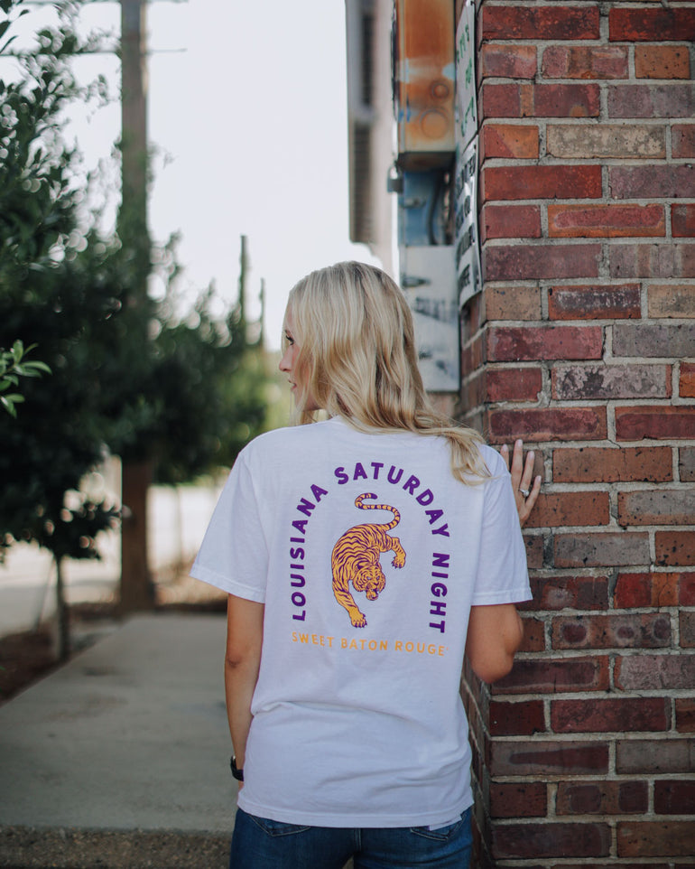 Louisiana Saturday Night Tiger Pocket T-Shirt – Sweet Baton Rouge® Wholesale