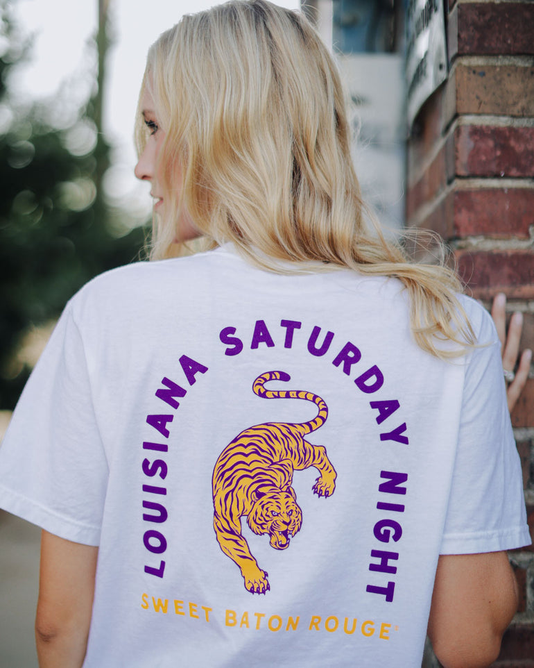 Louisiana Saturday Night Tiger Pocket T-Shirt – Sweet Baton Rouge® Wholesale